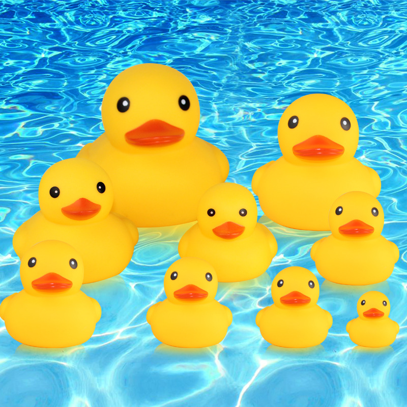 B.Duck, игрушка для игр в воде для ванны, желтая утка, антистресс, издает звуки