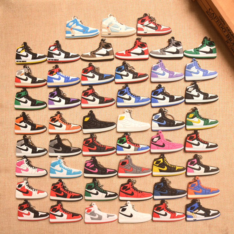 Кроссы по поколению Air Jordan1 AJ1 от брелка от белого сустава темно -коричневого перевернутого ключа