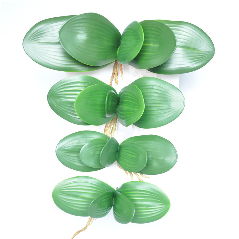 Phalaenopsis Leaf Simulation Feel Orchid Leves Leves Высококачественные листовые шелковые аксессуары цветочные аксессуары