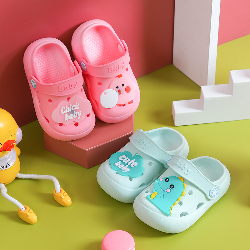 Детские нескользящие тапочки в стиле Crocs для раннего возраста подходит для мужчин и женщин, мягкая подошва, закрытый носок