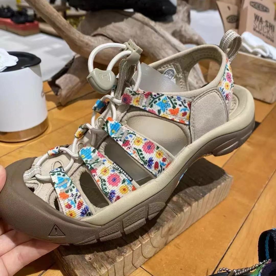 Keen, японские пляжные нескользящие износостойкие повседневные дышащая обувь подходит для мужчин и женщин, босоножки, закрытый носок